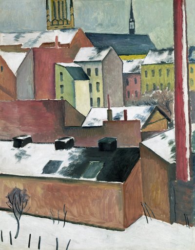The Church of St Mary in Bonn in Snow, 1911 by August Macke